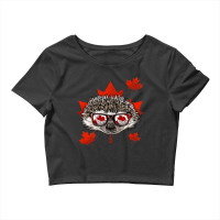 Canadian Hedgehog Maple Leaf Patriotic Canada Flag Crop Top | Artistshot