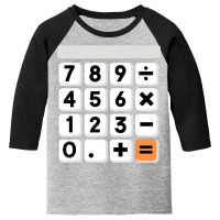 Calculator Easy Halloween Costume For Math Teacher Youth 3/4 Sleeve | Artistshot