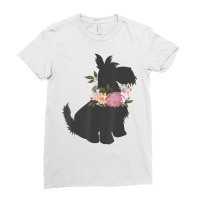 Funny Scottish Terrier Design For Women Girls Scot Ladies Fitted T-shirt | Artistshot