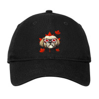 Canadian Shih Tzu Dog Maple Leaf Patriotic Canada  Adjustable Cap | Artistshot