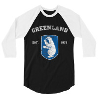 Vintage Coat Of Arms Greenland T Shirt 3/4 Sleeve Shirt | Artistshot