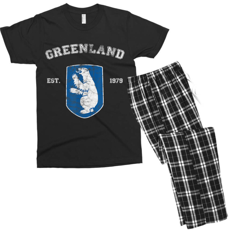 Vintage Coat Of Arms Greenland T Shirt Men's T-shirt Pajama Set | Artistshot