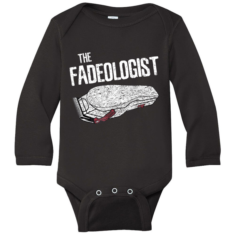 The Fadeologolist Master Barber Clipper Fade Gift Long Sleeve Baby Bodysuit by bonne | Artistshot