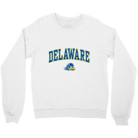 Delaware Fightin' Blue Hens Arch Over Heather Gray Crewneck Sweatshirt | Artistshot