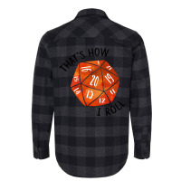 That's How I Roll Orange Watercolor D20 Dice Flannel Shirt | Artistshot