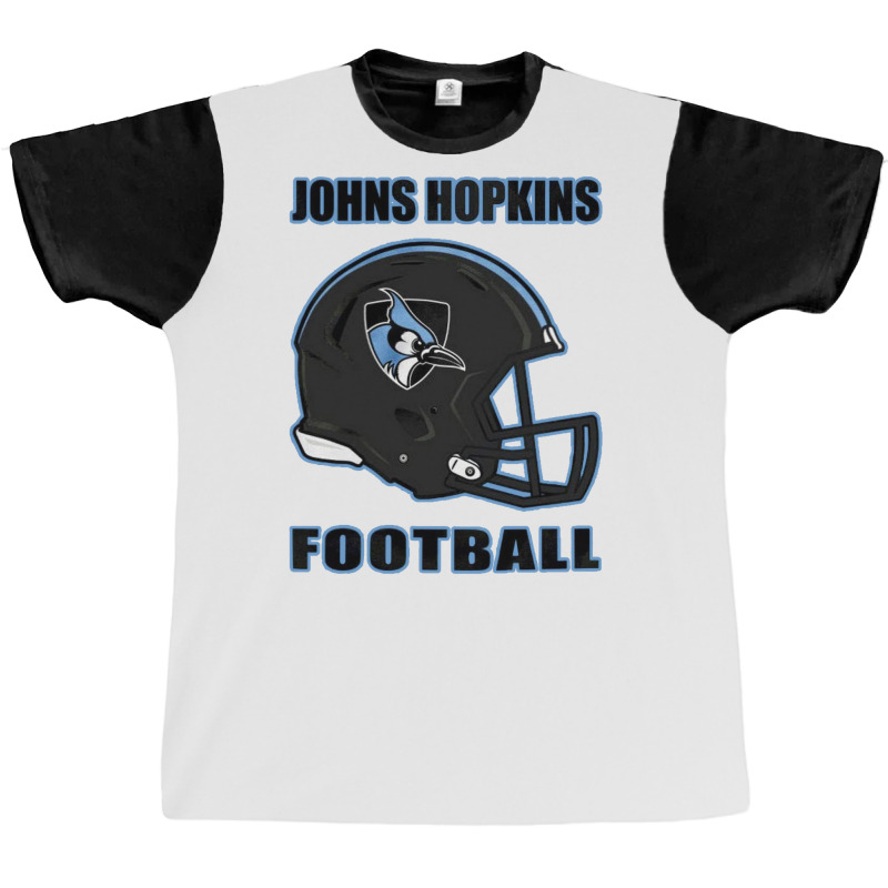 Black Johns Hopkins Football Graphic T-shirt | Artistshot