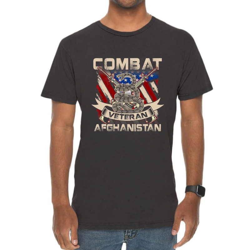 Combat Veteran Afghanistan War Vet American Milita Vintage T-shirt | Artistshot