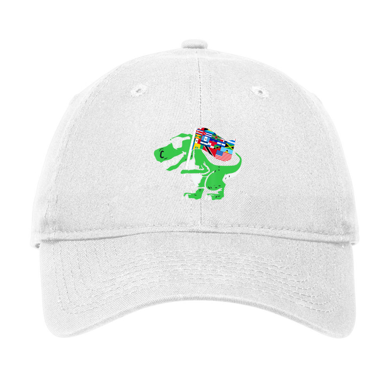 Dinosaur Latin Countries Flag Hispanic Heritage Mo Adjustable Cap by scrabeck | Artistshot