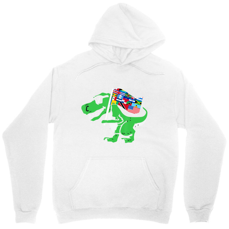 Dinosaur Latin Countries Flag Hispanic Heritage Mo Unisex Hoodie by scrabeck | Artistshot