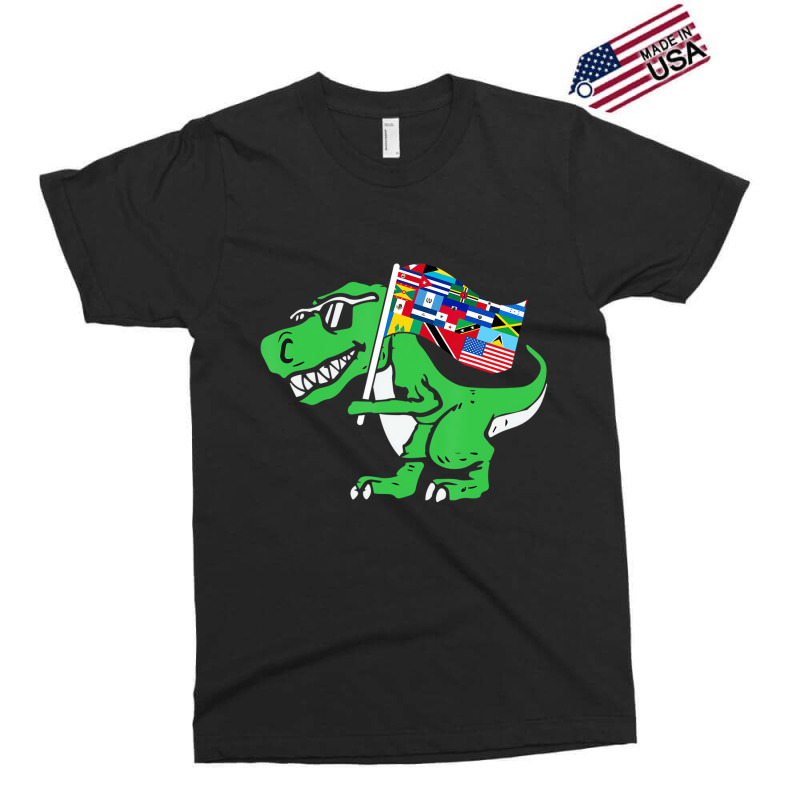 Dinosaur Latin Countries Flag Hispanic Heritage Mo Exclusive T-shirt by scrabeck | Artistshot