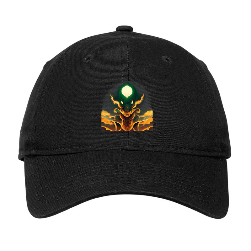 Dragon In Anime Style Cartoon Mythical Creatures Adjustable Cap by kerrmanthez | Artistshot