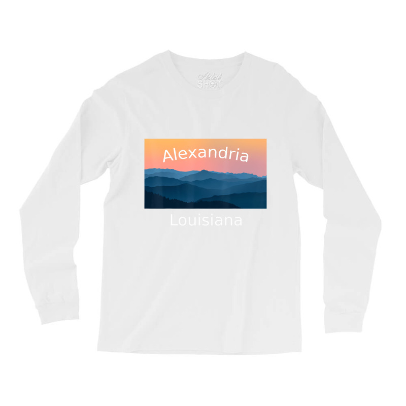 Alexandria Louisiana Mountain Sunset Hometown T Sh Long Sleeve Shirts by fiddolamuf | Artistshot