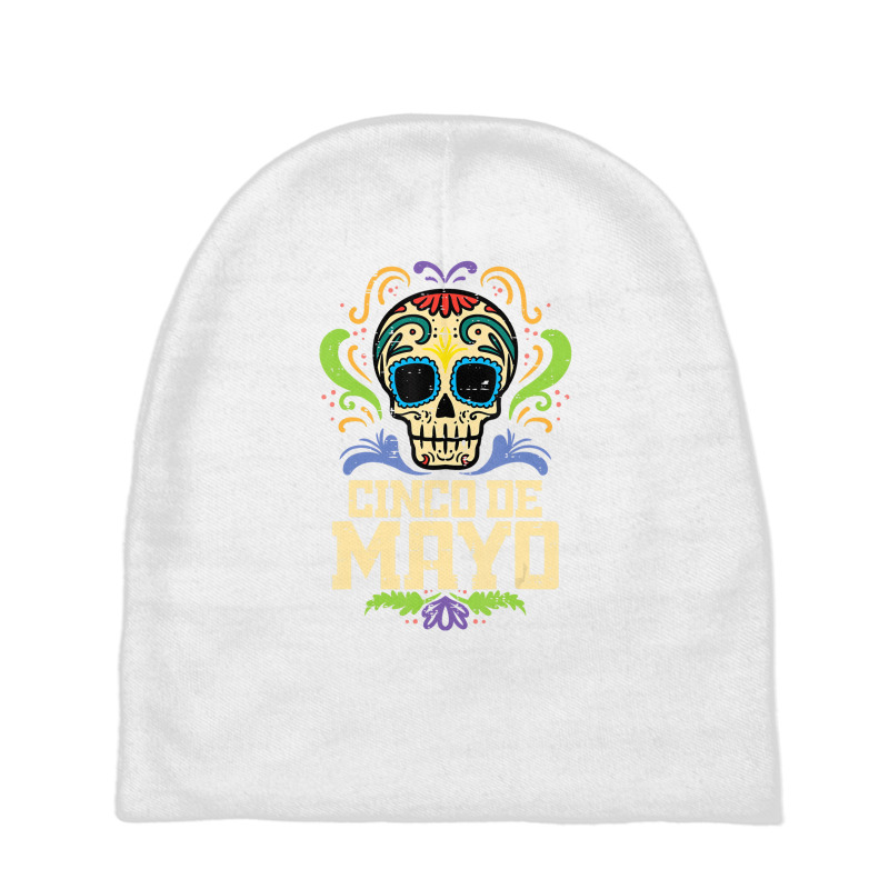 Cinco De Mayo Sugar Skull Mexican Fiesta Dia De Lo Baby Beanies by imelde | Artistshot