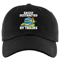 Kids Train Easily Distracted By Trains Boys T Shir Kids Cap | Artistshot