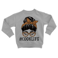 Cook Leopard Messy Bun Women Back To School T Shir Toddler Sweatshirt | Artistshot