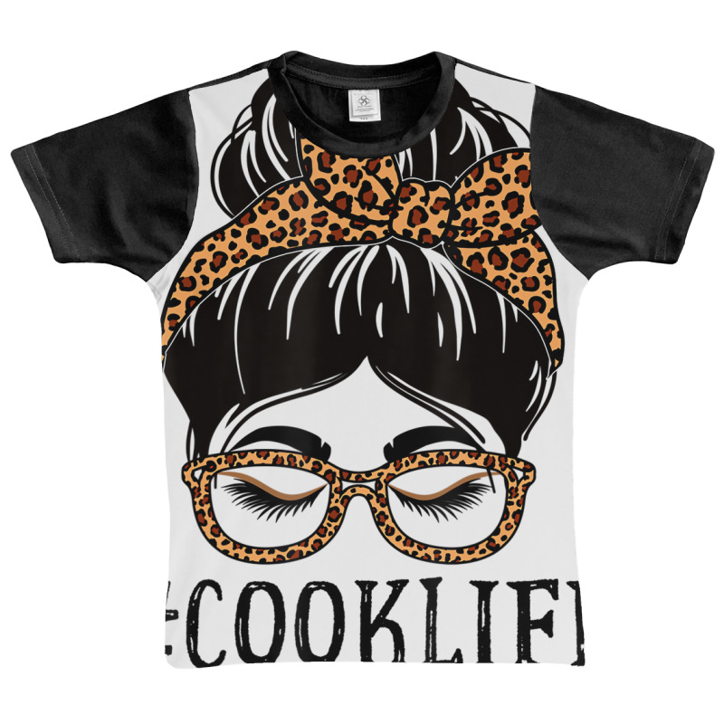 Cook Leopard Messy Bun Women Back To School T Shir Graphic Youth T-shirt | Artistshot