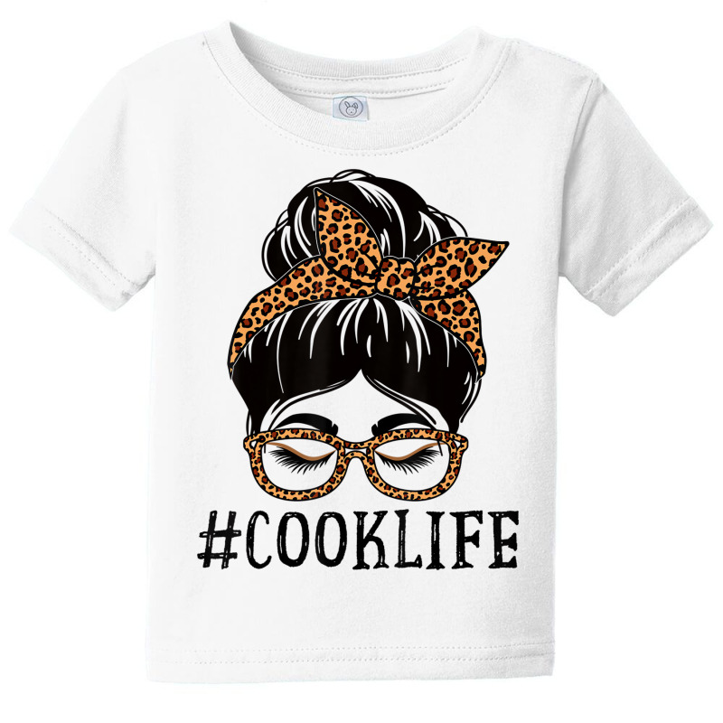 Cook Leopard Messy Bun Women Back To School T Shir Baby Tee | Artistshot