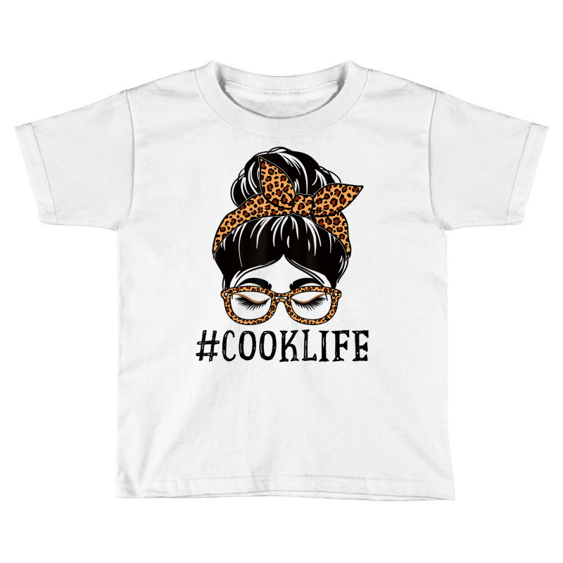 Cook Leopard Messy Bun Women Back To School T Shir Toddler T-shirt | Artistshot