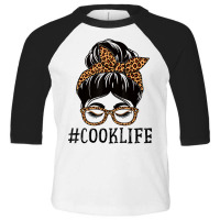 Cook Leopard Messy Bun Women Back To School T Shir Toddler 3/4 Sleeve Tee | Artistshot