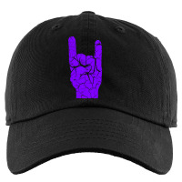 Heavy Metal Satan Horns Violet Cracked Kids Cap | Artistshot