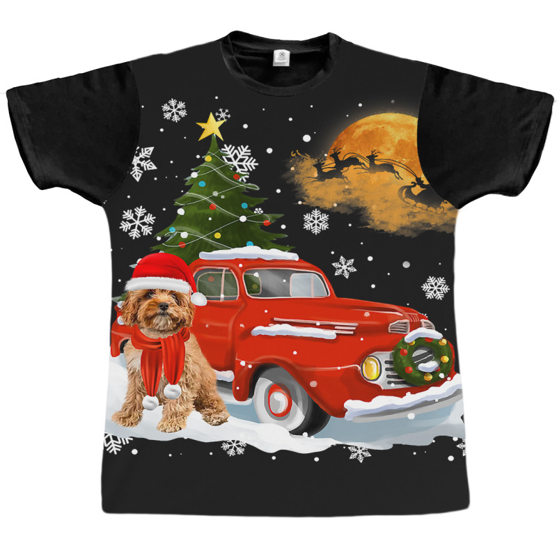 Cavoodle Vintage Wagon Red Truck Christmas Tree Pa Graphic T-shirt by AURRADILLARD | Artistshot