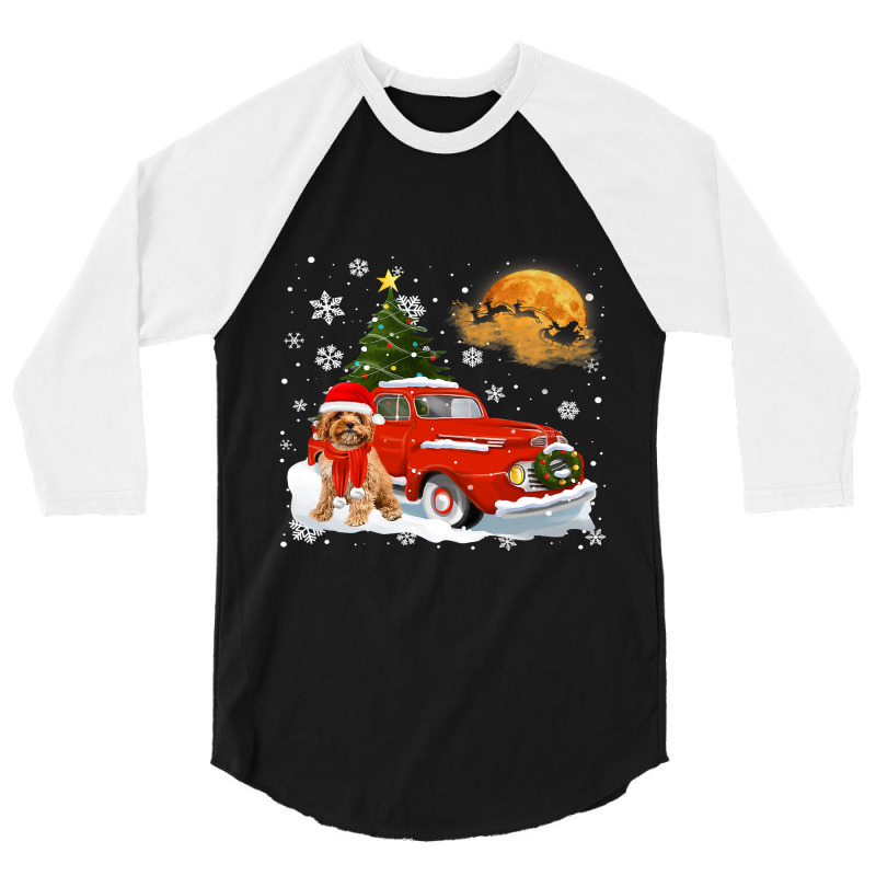 Cavoodle Vintage Wagon Red Truck Christmas Tree Pa 3/4 Sleeve Shirt by AURRADILLARD | Artistshot