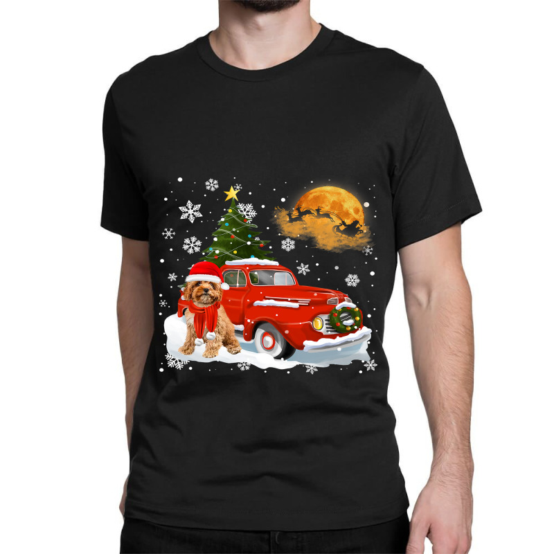 Cavoodle Vintage Wagon Red Truck Christmas Tree Pa Classic T-shirt by AURRADILLARD | Artistshot