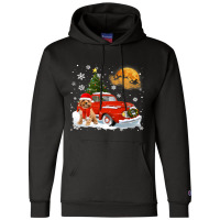 Cavoodle Vintage Wagon Red Truck Christmas Tree Pa Champion Hoodie | Artistshot