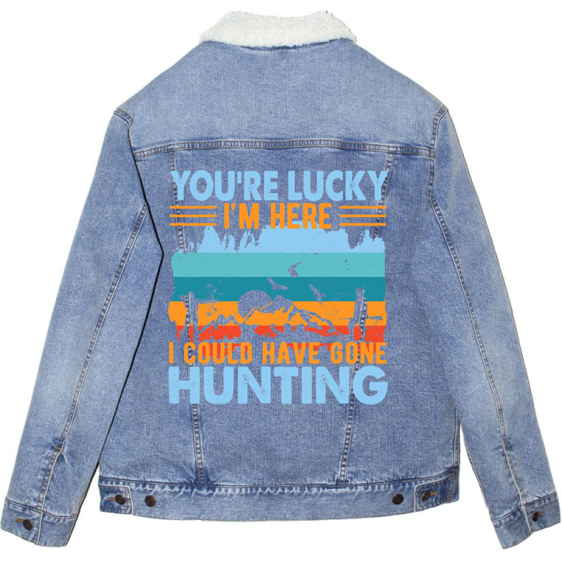 Hunting Bow Gun Hunter Unisex Sherpa-lined Denim Jacket | Artistshot