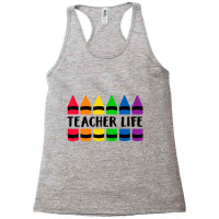 Teacher Life Crayon   Cray Teacher T Shirt Racerback Tank | Artistshot