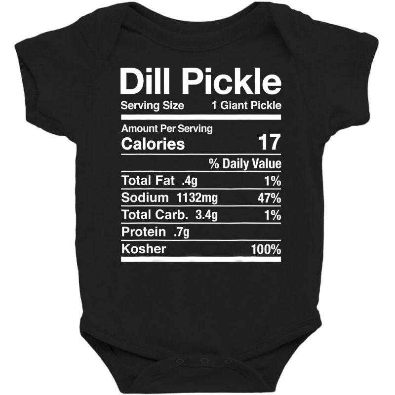 Dill Pickle Nutrition Facts Matching Jewish Kosher Baby Bodysuit | Artistshot