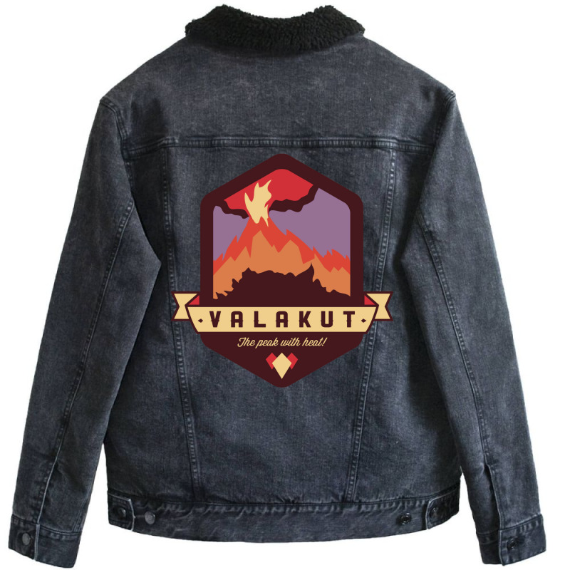 Valakut   The Peak With Heat! 10 Unisex Sherpa-Lined Denim Jacket by slavissweersq | Artistshot