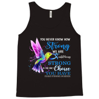 Charge Syndrome Awareness Blue Strong Hummingbird Tank Top | Artistshot