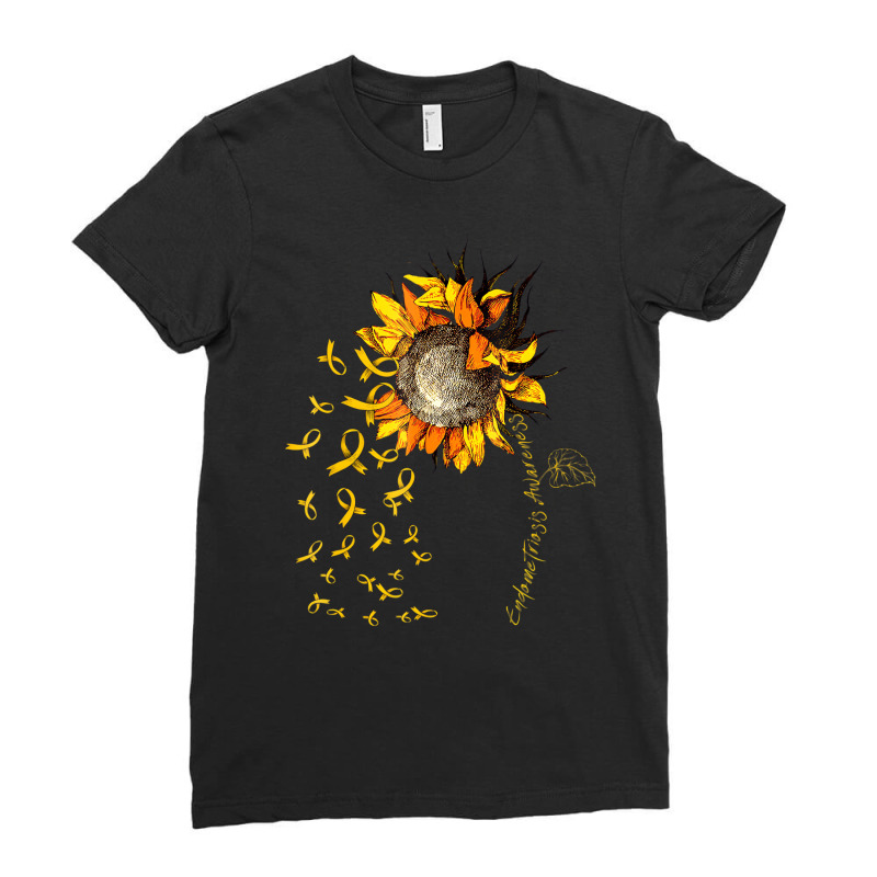 Endometriosis Awareness Sunflower T Shirt Ladies Fitted T-Shirt by hausch | Artistshot