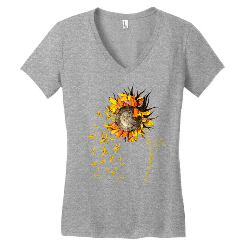 Endometriosis Awareness Sunflower T Shirt Women's V-Neck T-Shirt by hausch | Artistshot