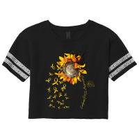 Endometriosis Awareness Sunflower T Shirt Scorecard Crop Tee | Artistshot