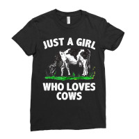 Cool Cow Design For Women Girls Cow Lover Farmer F Ladies Fitted T-shirt | Artistshot