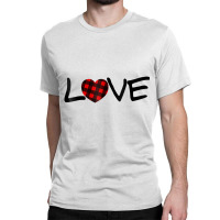 Buffalo Plaid Heart Love Valentines Day Lover Shir Classic T-shirt | Artistshot