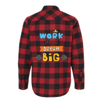 Popular Sayings Work Hard Dream Big Flannel Shirt | Artistshot