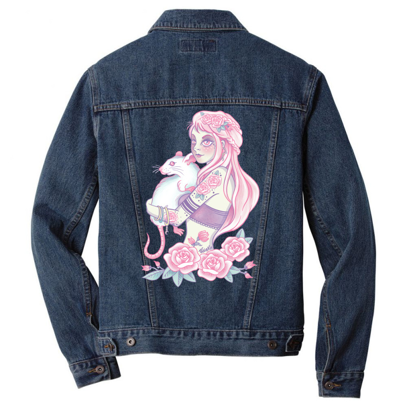 Albino Rat Men Denim Jacket by axemonwuotin | Artistshot