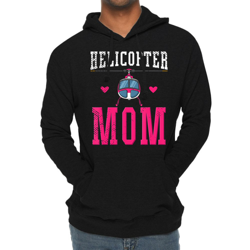 Helicopter Mom Pilot Funny Aviation Aircraft T Shi Lightweight Hoodie | Artistshot