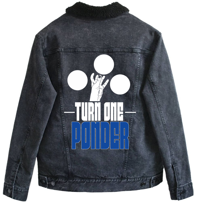 Turn One Ponder Unisex Sherpa-lined Denim Jacket | Artistshot