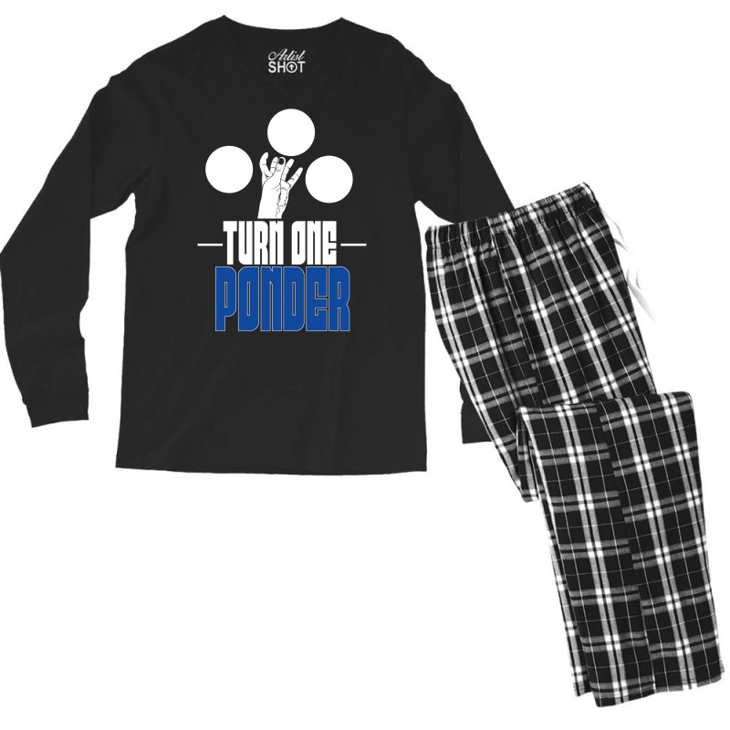 Turn One Ponder Men's Long Sleeve Pajama Set | Artistshot