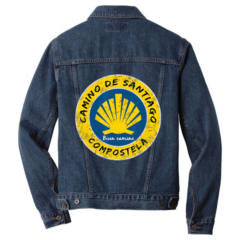 Camino De Santiago Spain Buen Camino St James Way Men Denim Jacket | Artistshot