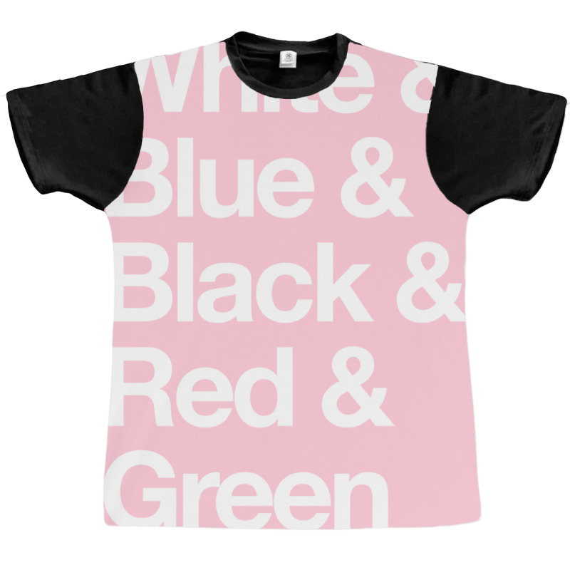 White & Blue & Black & Red & Green   Reversed 30 Graphic T-shirt by slavissweersq | Artistshot