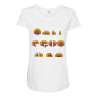 Thanksgiving Turkey Math Fraction Funny Teacher Me Maternity Scoop Neck T-shirt | Artistshot