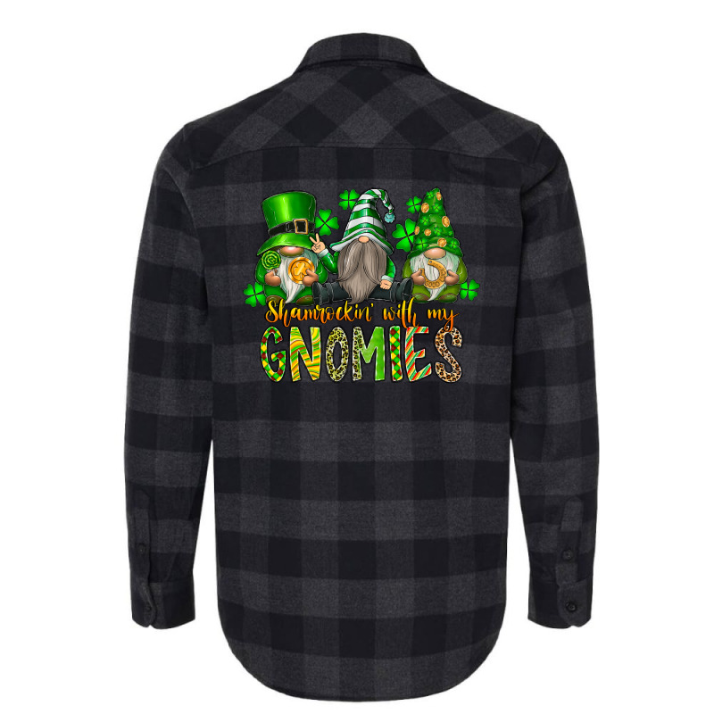 Shamrockin With My Gnomies Flannel Shirt by SublimationCraftShop | Artistshot