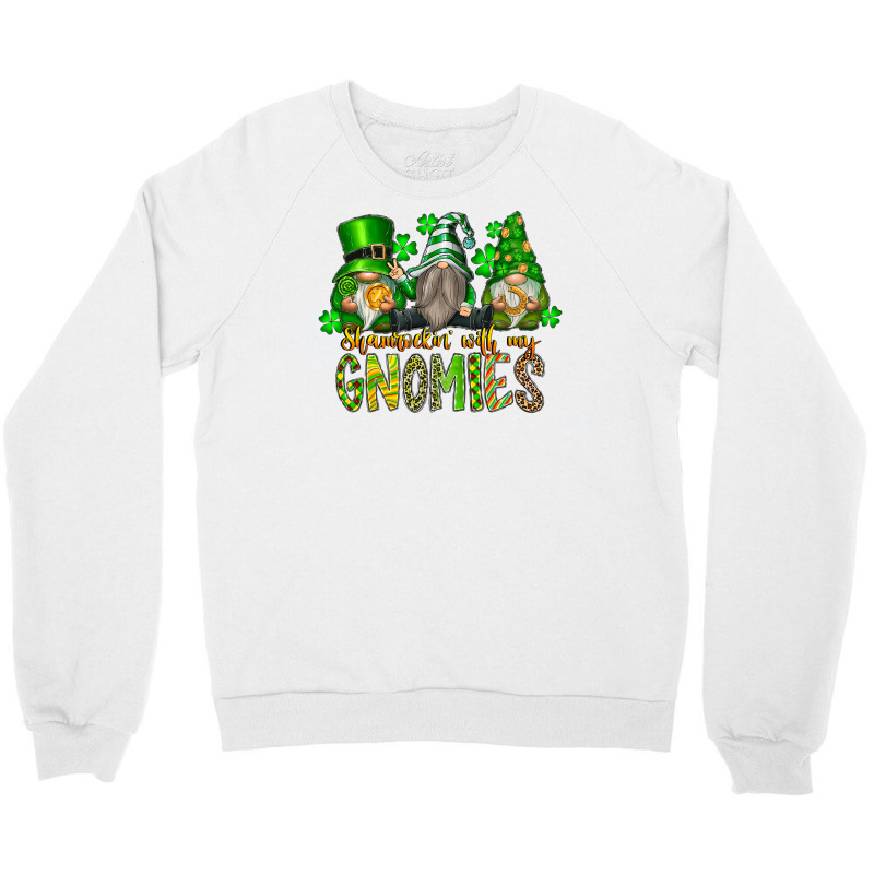 Shamrockin With My Gnomies Crewneck Sweatshirt by SublimationCraftShop | Artistshot