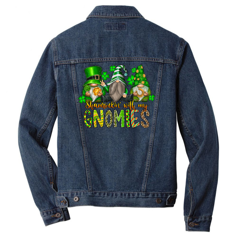 Shamrockin With My Gnomies Men Denim Jacket by SublimationCraftShop | Artistshot