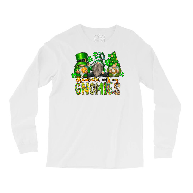 Shamrockin With My Gnomies Long Sleeve Shirts by SublimationCraftShop | Artistshot